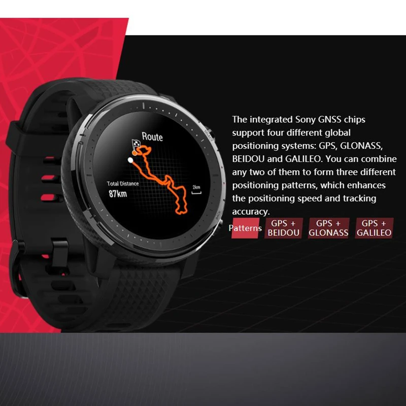  Amazfit Stratos 3 Ʈ ġ 5ATM GPS  Sportwatch 3   ƮϽ ۷ι ߿ ߱ 