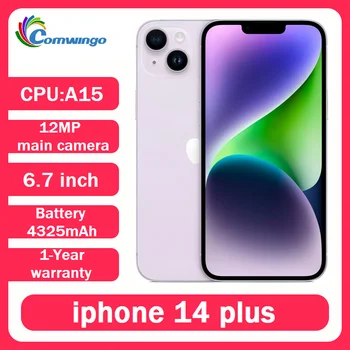 Original Apple iPhone 14 Plus 128GB/256GB Cellphone ROM 6GB RAM  6.7" 1Entity SIM OLED Face ID NFC A15 5G 98%NEW Smartphone