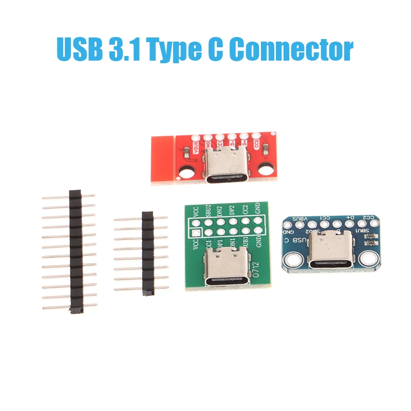 

USB 3.1 Type C Connector 16 Pins Type-C Female Socket Receptacle Adapter To Solder Wire Cable 16Pins Support PCB Board
