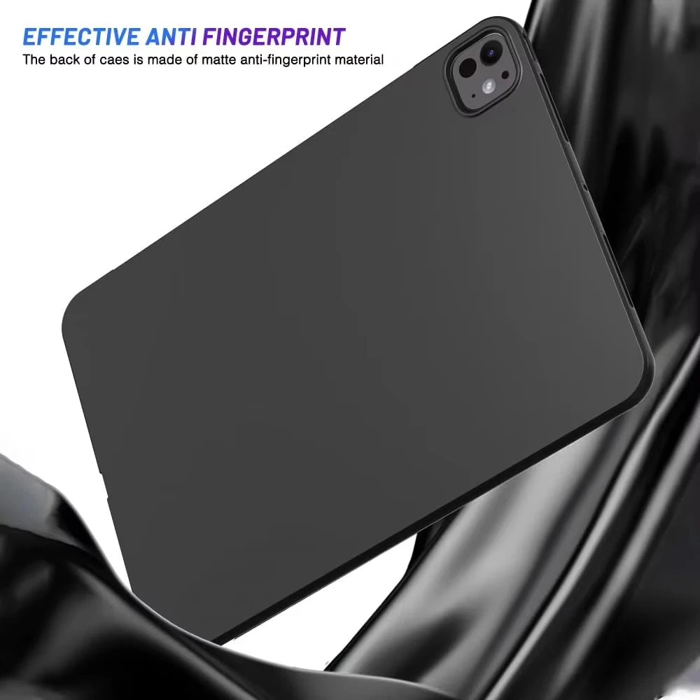 Silicone Tablet Case - Soft Black Back Cover