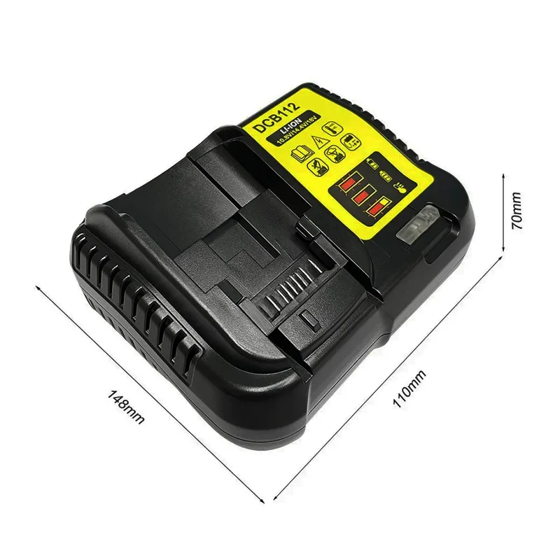 Battery Charger DCB112 Li-Ion For Dewalt 10.8V 12V 14.4V 18V 20V DCB200 DCB101 DCB115 DCB107 DCB105 DCB140 DCB118 DCB102 DCB104