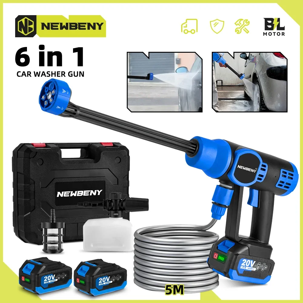 Brushless 200Bar High Pressure Washer Gun High Pressure Washer 6 IN 1 Cordless Efficient Car Garden Washing Power Tools For Makita 18V Battery