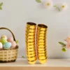 12 Pcs Golden Plastic Easter Eggshell Gift Boxes Openable Fillable Toy Eggs for Kids Easter Basket Decorations Reusable Mini 3