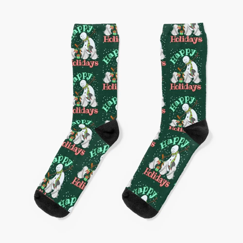

Bunny Christmas Rabbit Bunnies Snowman Socks Heated Socks