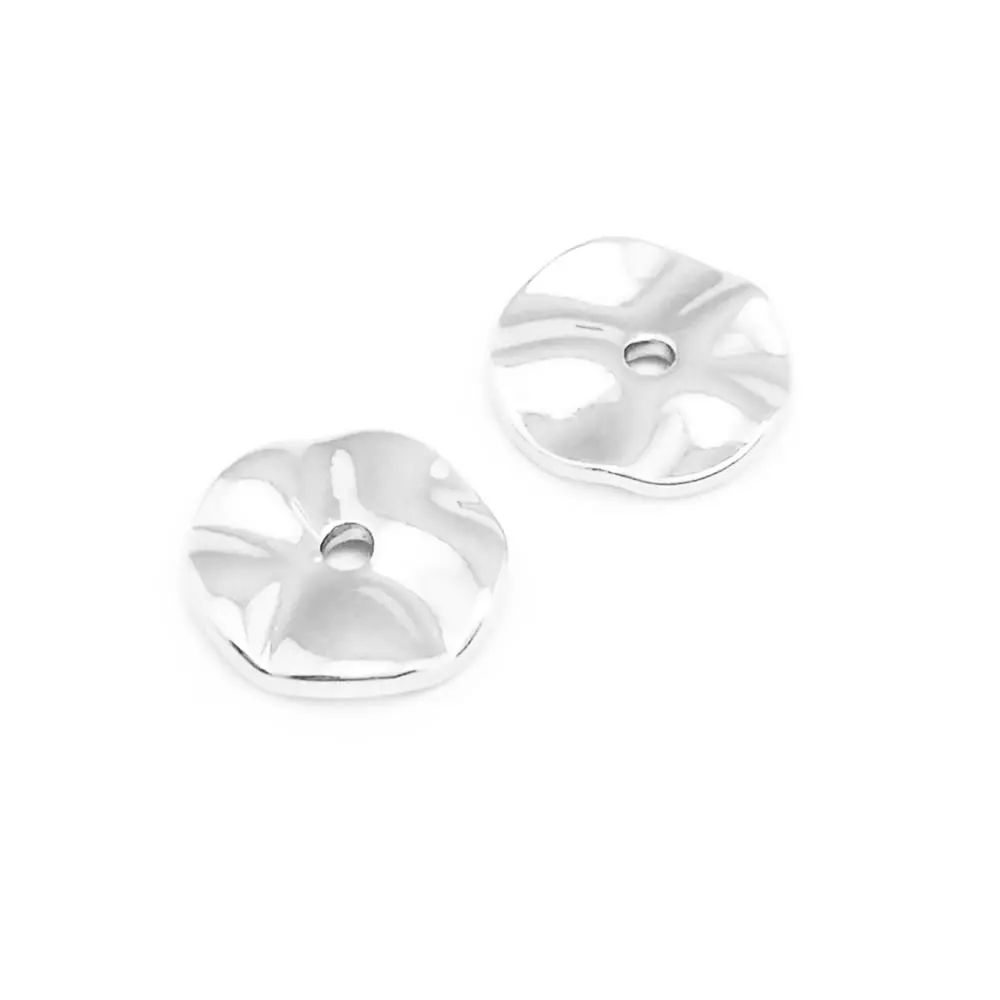 Cuentas de Espacio de Onda Redonda de Metal Dorado 18K 30PCS Alturas Varias Ideal para Hacer Joyas - details 0