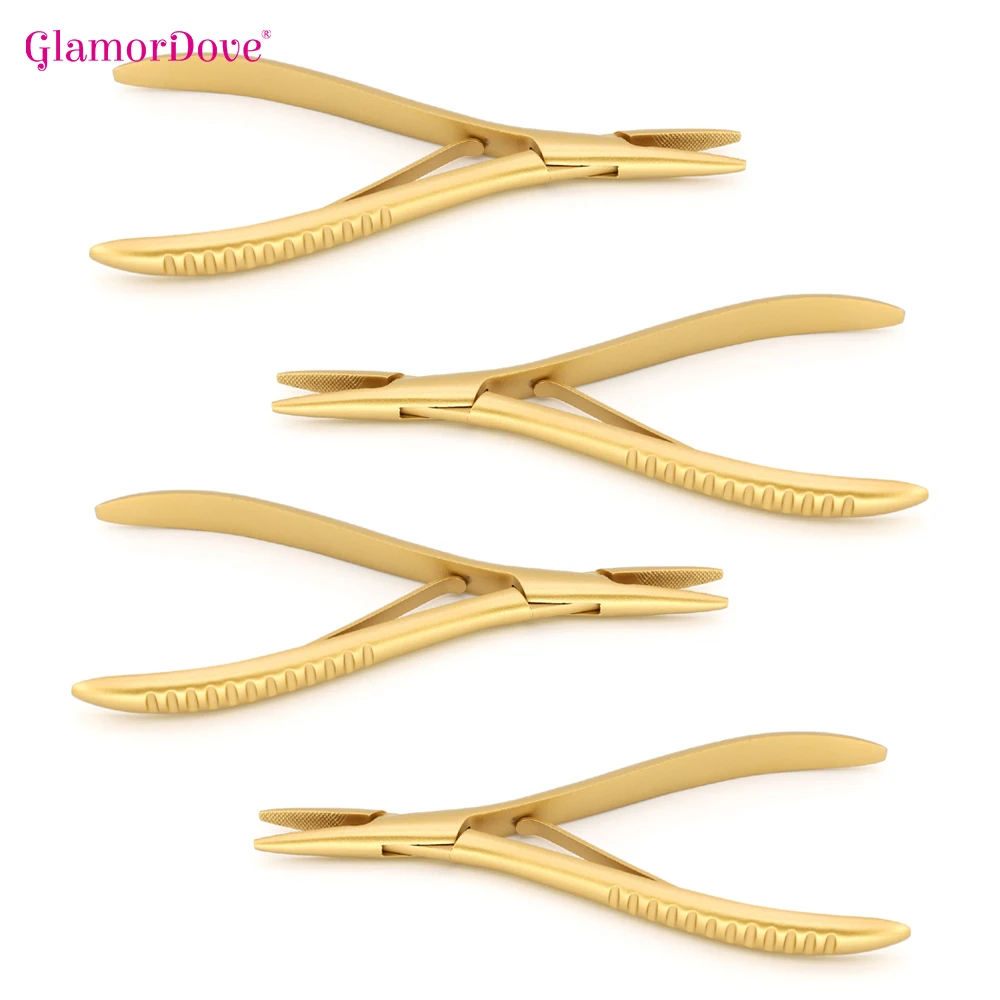 Weft Application Pliers 1Pcs Flat Shape with Teeth Professional Hair Extension Beads Dreadlock Pliers Tools hair extension pliers