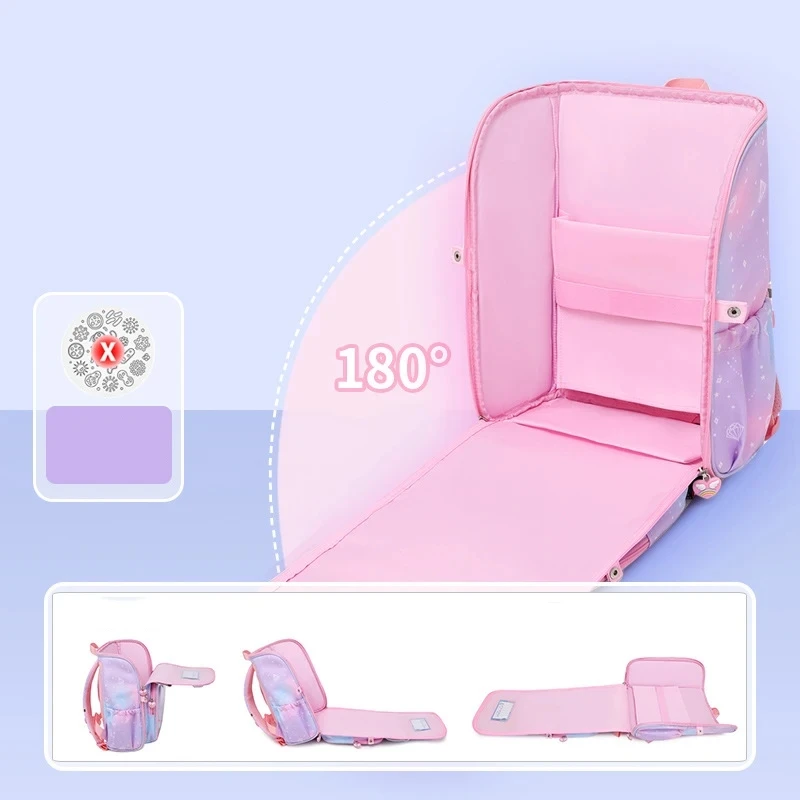 1-5 Grade Primary School Students Backpack Girls Schoolbag 3D Cartoon Unicorn School Bag Children Cute Rainbow Mochila Escolar 5