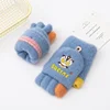 5-12Y Cute Children Gloves Winter Autumn Half Finger Flip Cover Warm Boy Girl Mittens Cartoon ultraman Kids Cycling Gloves 6