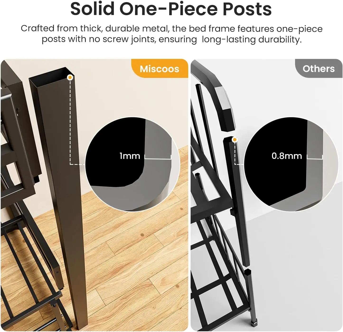 Heavy Duty Triple Bunk Bed, Twin-Size Metal Bunkbeds with Ladder, Family-Friendly for All Ages, Bedroom, No Box Spring Needed