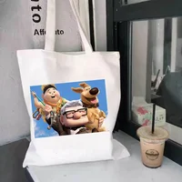MINISO Disney Pixar Movie UP Theme Women Shoulder Bag Kawaii Shopper Shopping Canvas Bag Shoulder Bag Fashion Girl Handbags 2