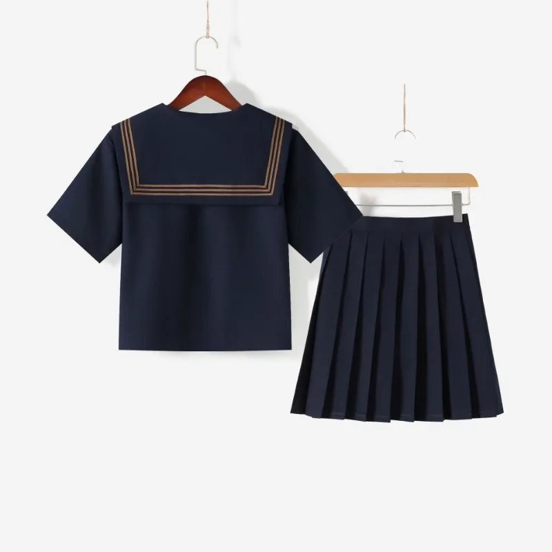 Japanese Authentic JK Style Long Sleeve Autumn/Winter Sailor Uniform Set-School Outfit for Daily Wear, Cosplay