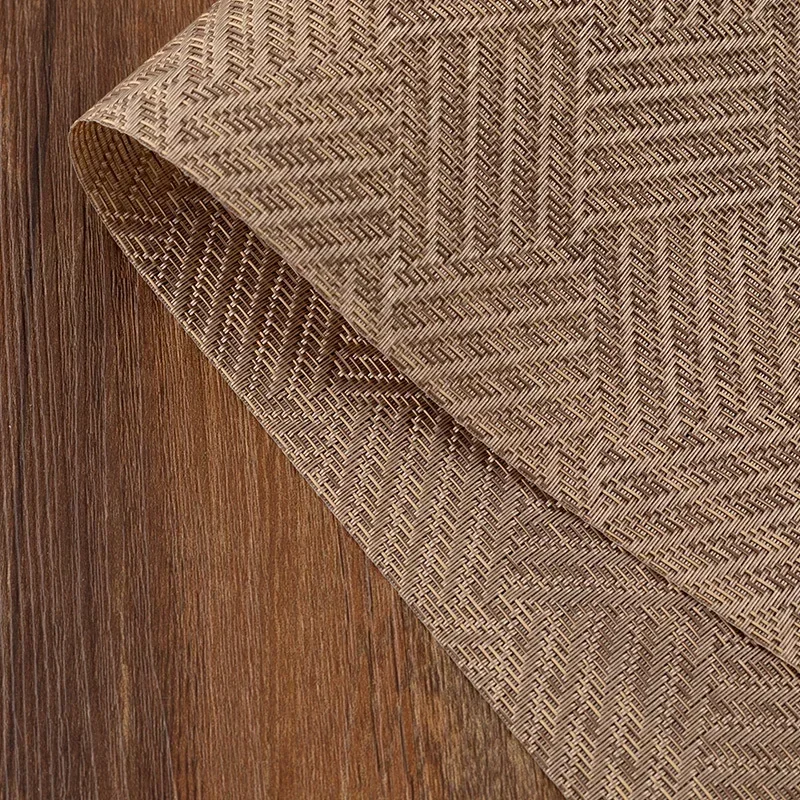 Heat Insulation PVC Placemats 2/4/6PC Durable Waterproof Oil Proof For Hotel Banquet Restaurant Kitchen dining table mat