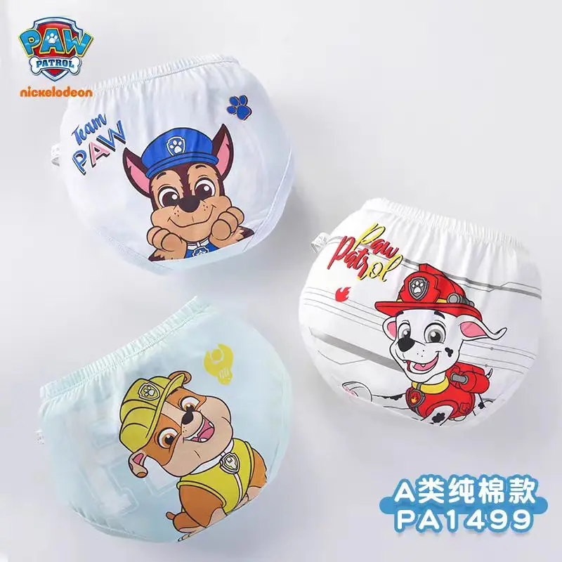 thumbnail image 1 of PAQUETE DE 3 calzoncillos de algodón para niños de Paw Patrol auténticos Chase Marshall Rubble Boy Baby Triangle Underwear Shorts Briefs, 1 of 4