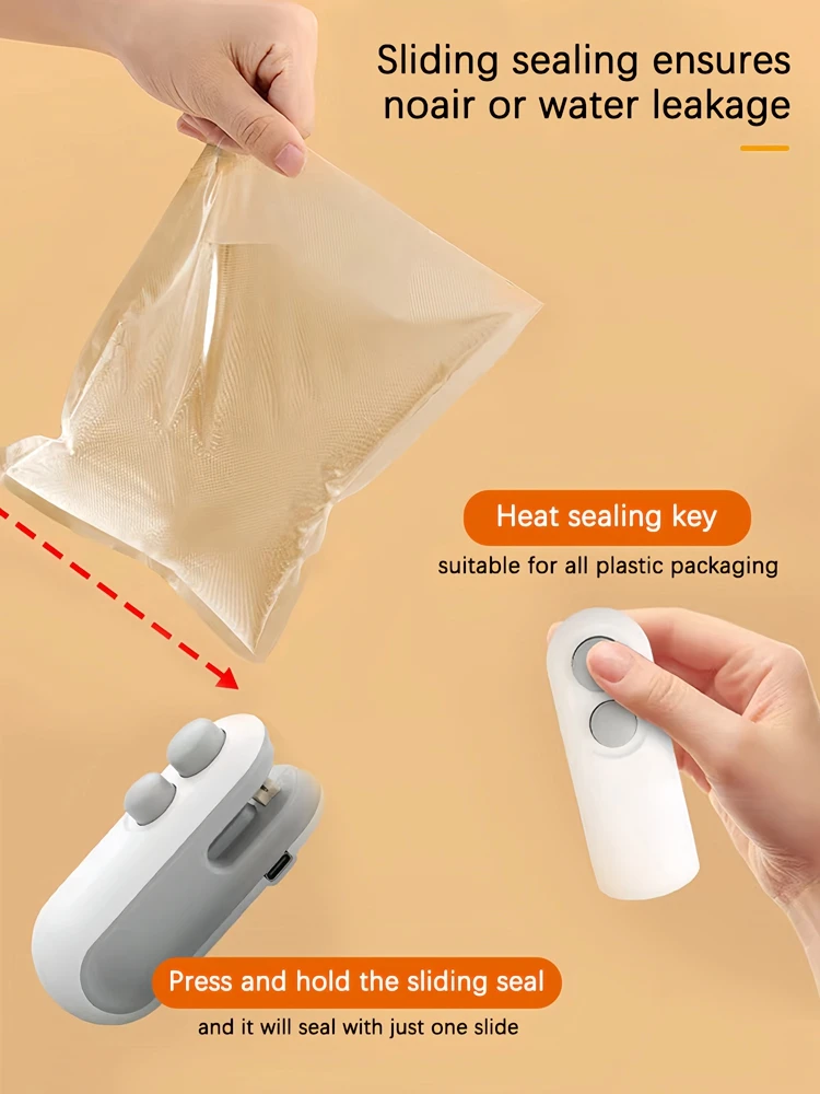 Mini Heat Bag Sealing Machine Handheld Sealer Food Packaging Heat Sealer