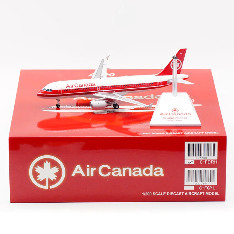 1:200 Scale Model A320 C-FDRH Air Canada Airline Aircraft Plane Diecast Alloy Airplanes Collection Display Decorantion Toy Doll