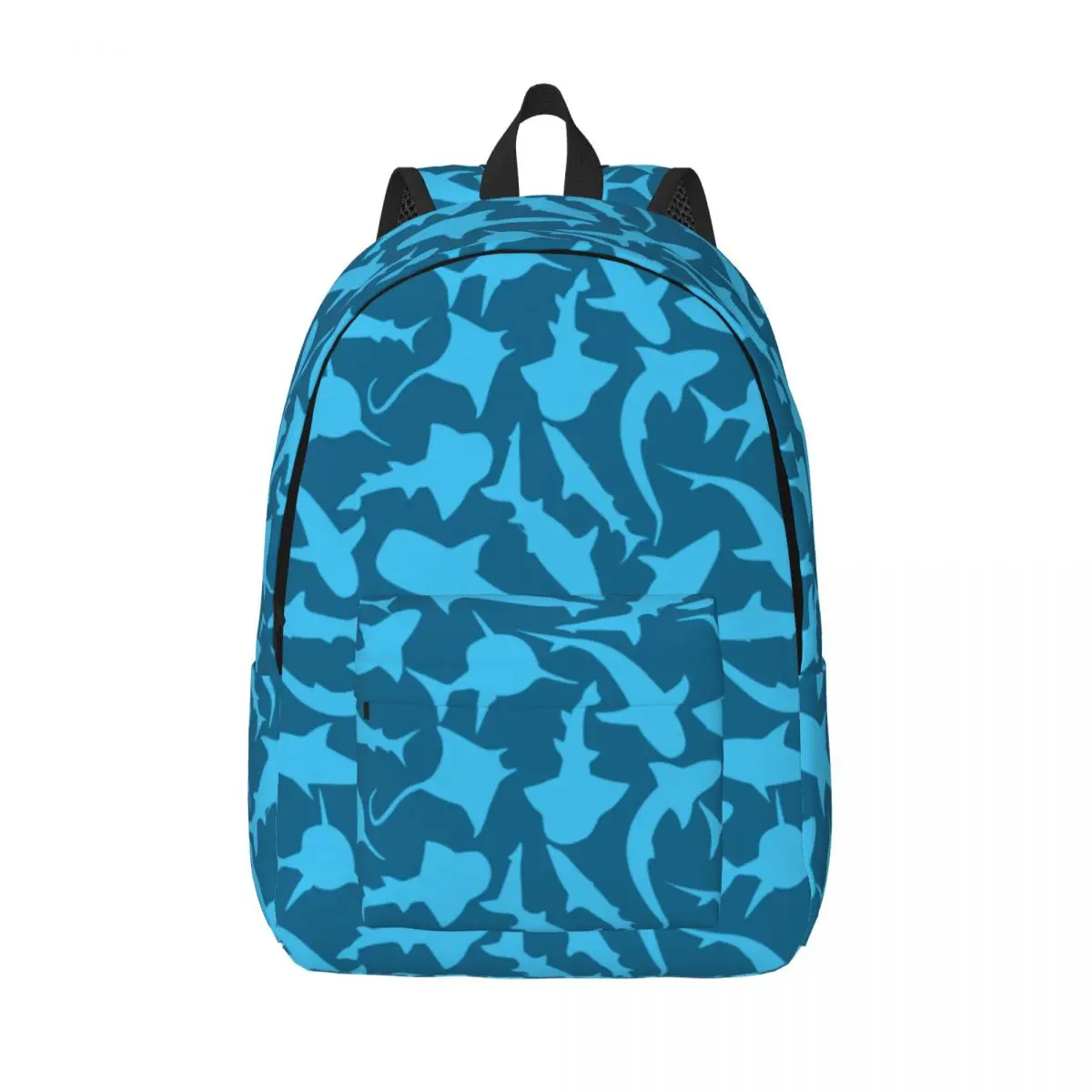 

Ocean Sharks Blue Print Backpack Male School Student Backpack Female Large Capacity Laptop Backpack