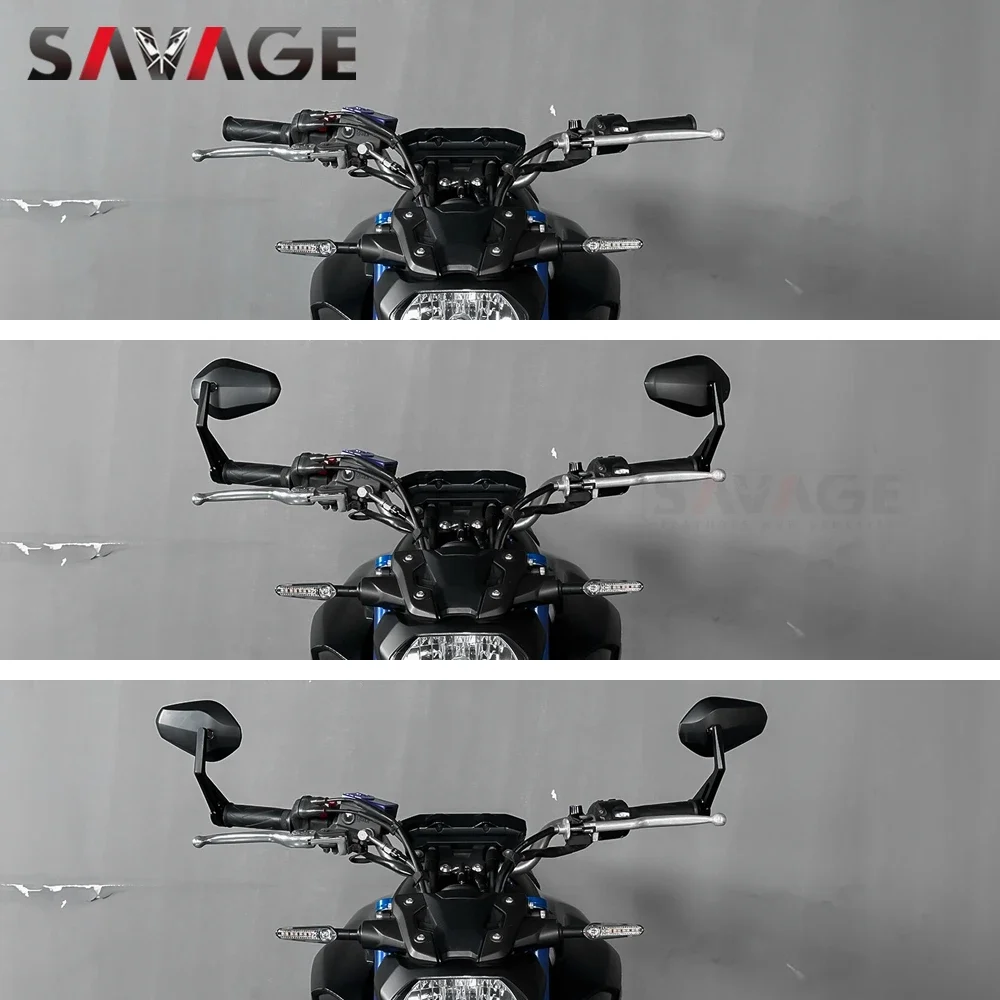 야마하 FZ-07 FZ-09 FZ-10 MT-10 MT-09 FZ6 FZ1 XJ6 T-MAX 500 530 1995-2024용 MT07 MT09 핸들바 바 엔드 E9 리어뷰 미러