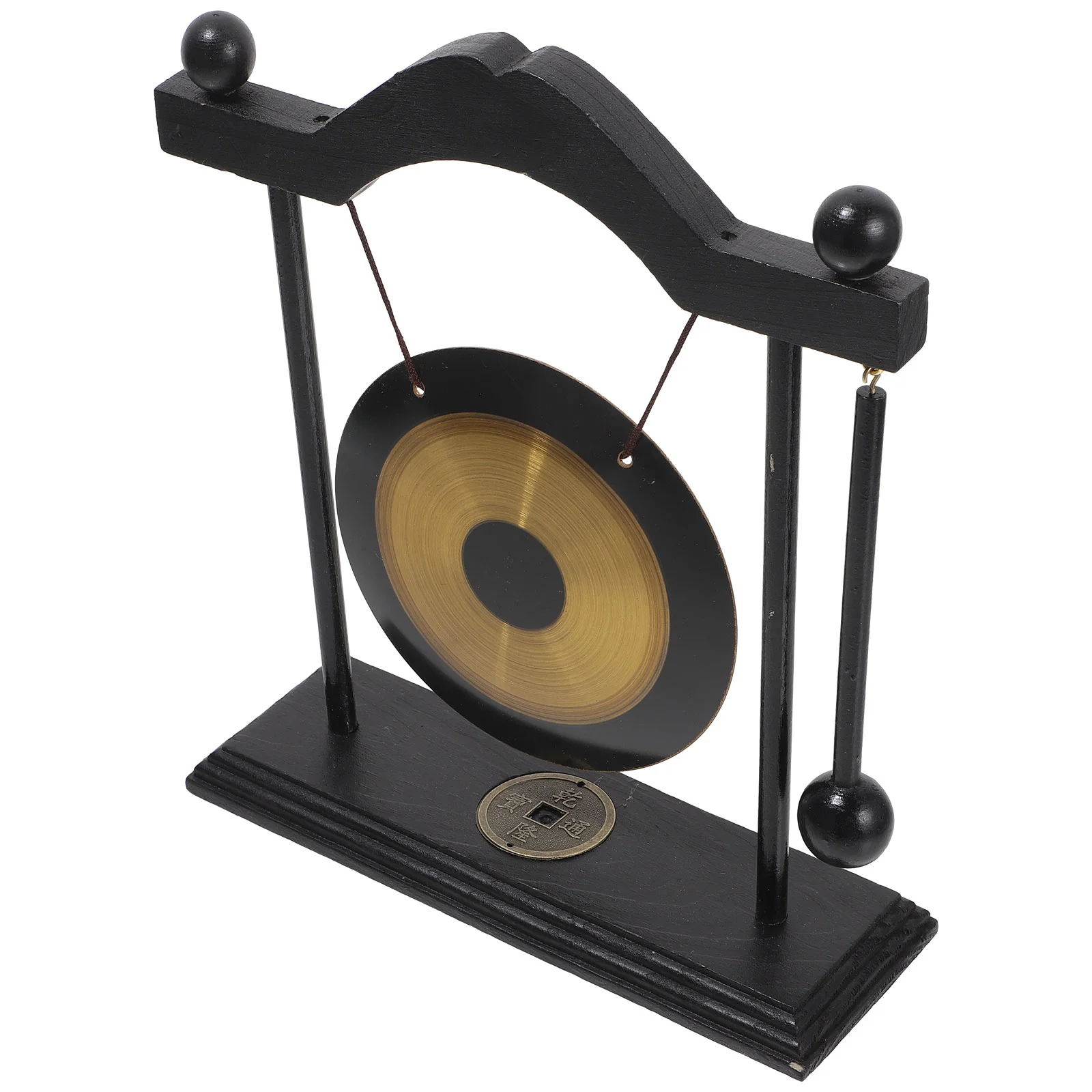 Gong Feng Shui Ornaments Table for Desktop Decorations Adorn Retro Metal Home