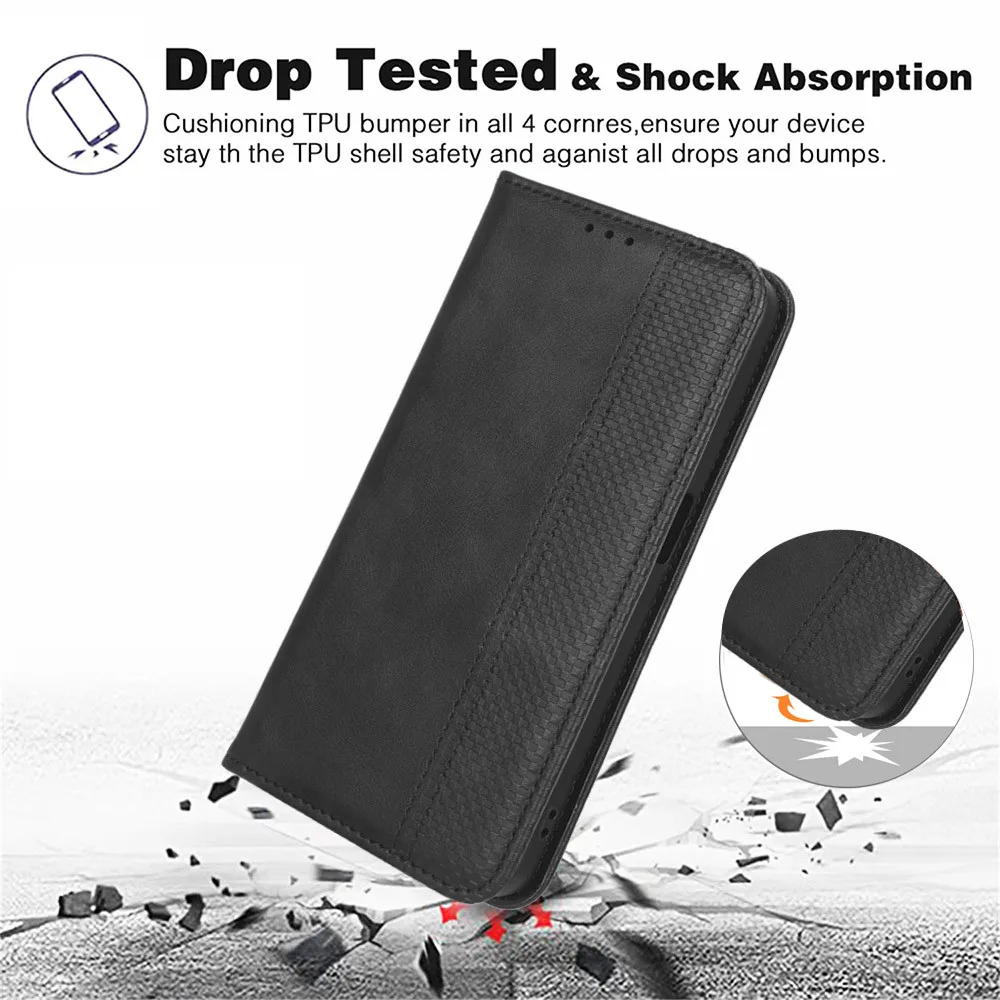 Elegant PU Leather Wallet Phone Case - Premium Anti-Fall Coque