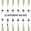 Micro Fineliner Pens, Black Drawing Art Pens, Waterproof Ink Set Artist Sketch Outline Pen, Precision Drawing and Sketching Kit 3