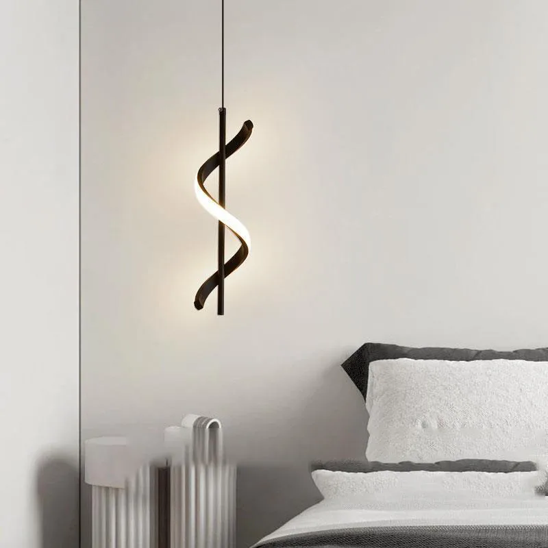 Lustre Bedside Rotating Chandelier Pendant Lights Lampara Colgante Techo Luminaire Suspendu Quarto Casal Chambre Kroonluchters 3