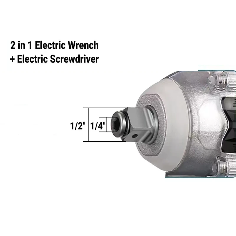 Electric Impact Wrench Brushless Motor Strong Torque 30000Amh Li-ion Battery LED Light Cordless Wrench Impact for Car Tires Tool 5