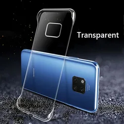 Frameless Slim Matte Shockproof Hard Back Cover Case for Mate 30 (Transparent)