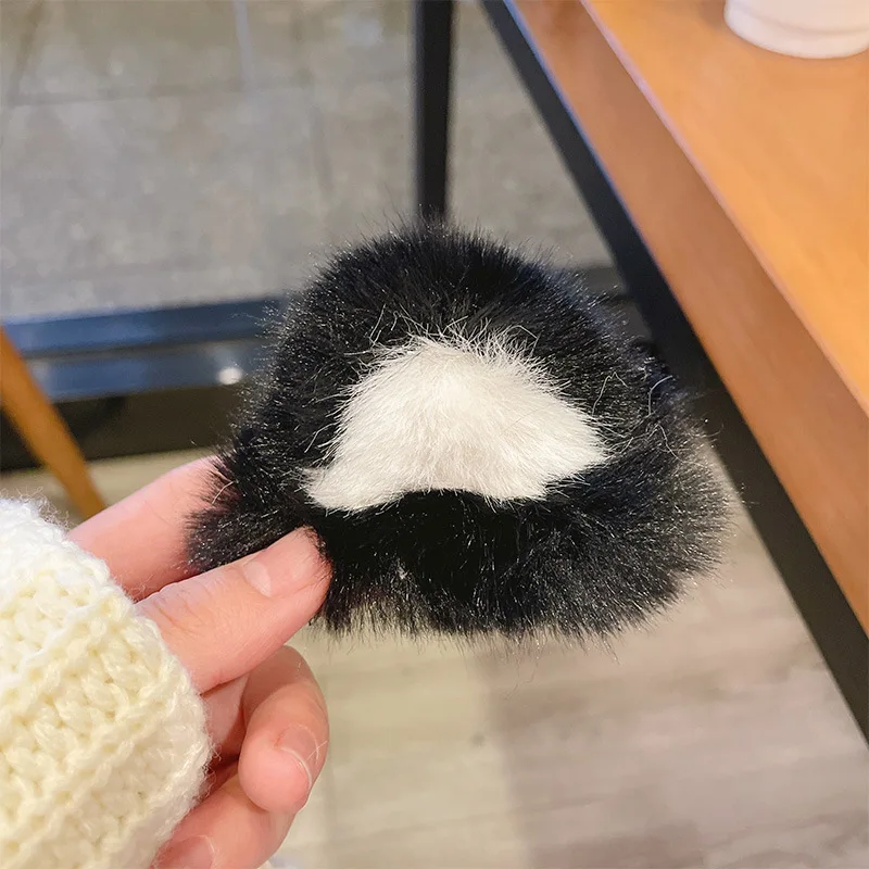 Black cat ear hair clip single pack