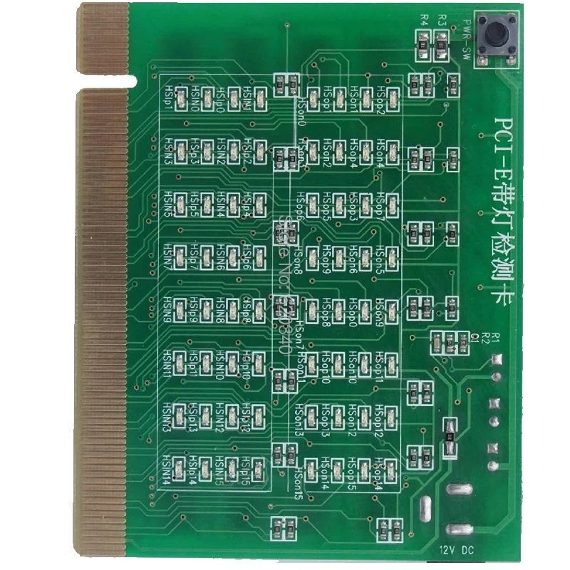 PCI-E 16X 8X PCI drážka tester karta pro základní deska detekovat  southbridge krátce anebo otevřený PCI-E s lehký tester