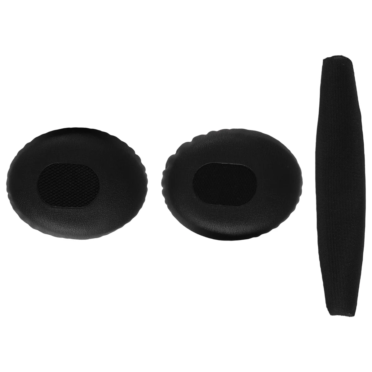 Bose QC3 Quiet Comfort 3 헤드폰 XY용 헤드 패드가 포함된 검정색 이어 쿠션 한 쌍
