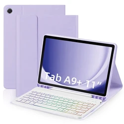 Universal Backlit Keyboard Case with Multilingual Support - Korean (Purple)