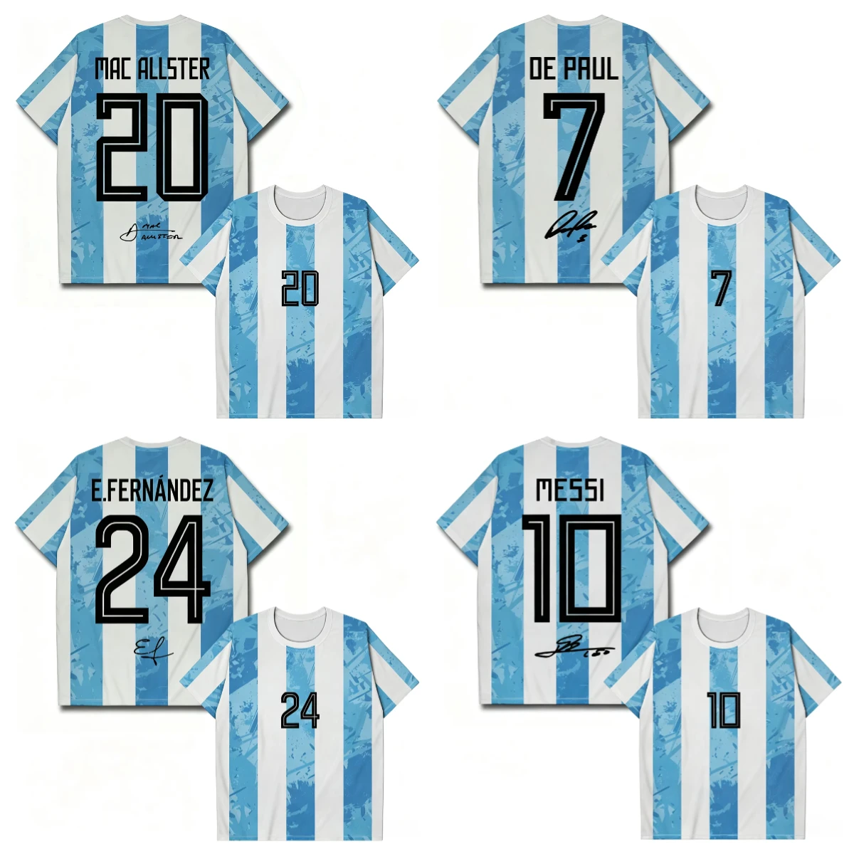 2026 Neues Modell Argentinien-Team Messi 10 Nummer Kinder-T-Shirt Fußballtrikot Speziell Entwickelt für Fußballfans