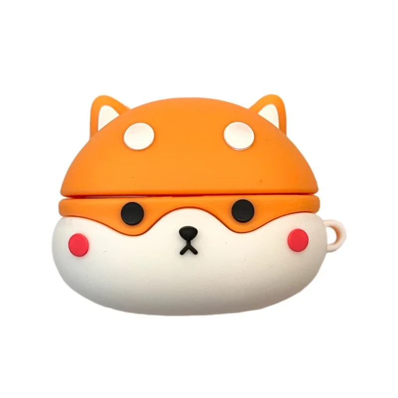 Bluetooth Protective Silicone Cartoon Cake Ghost Earbuds Case with Ring Anti-Drop