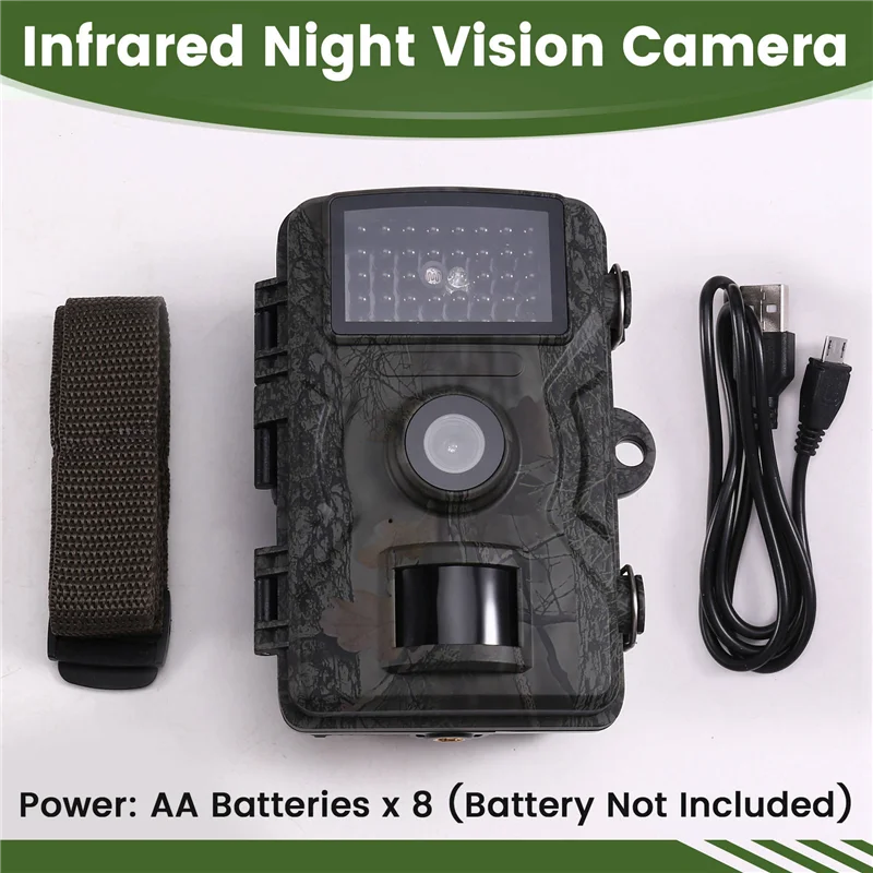 Caméra de chasse vision nocturne infrarouge écran 2.0" TFT HD 1920x1080p IP66 étanche surveillance faune