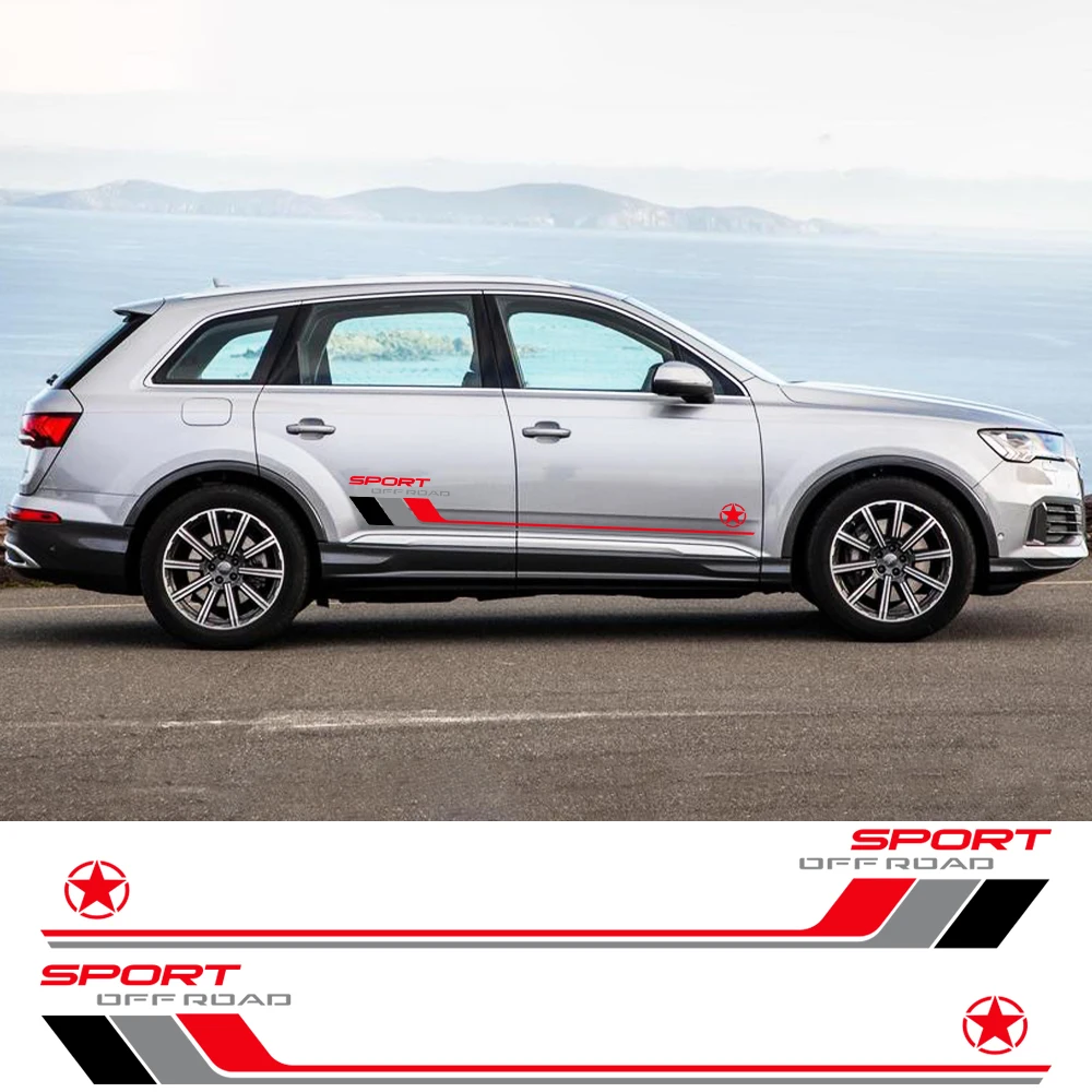 Sporty Off-road Car Side Door Graphics Sticker Decals - Exterior Trim Accessories