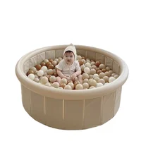 Playable Sand and Water Baby Ball Pool -Inflatable Children's Ocean Fence Indoor Household Thickened Bobo Pool Fun Toys for Kids 2