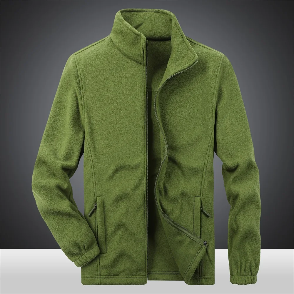 Men's winter outdoor warm breathable soft coral 100% Polyester Lining Thick fleece jacket