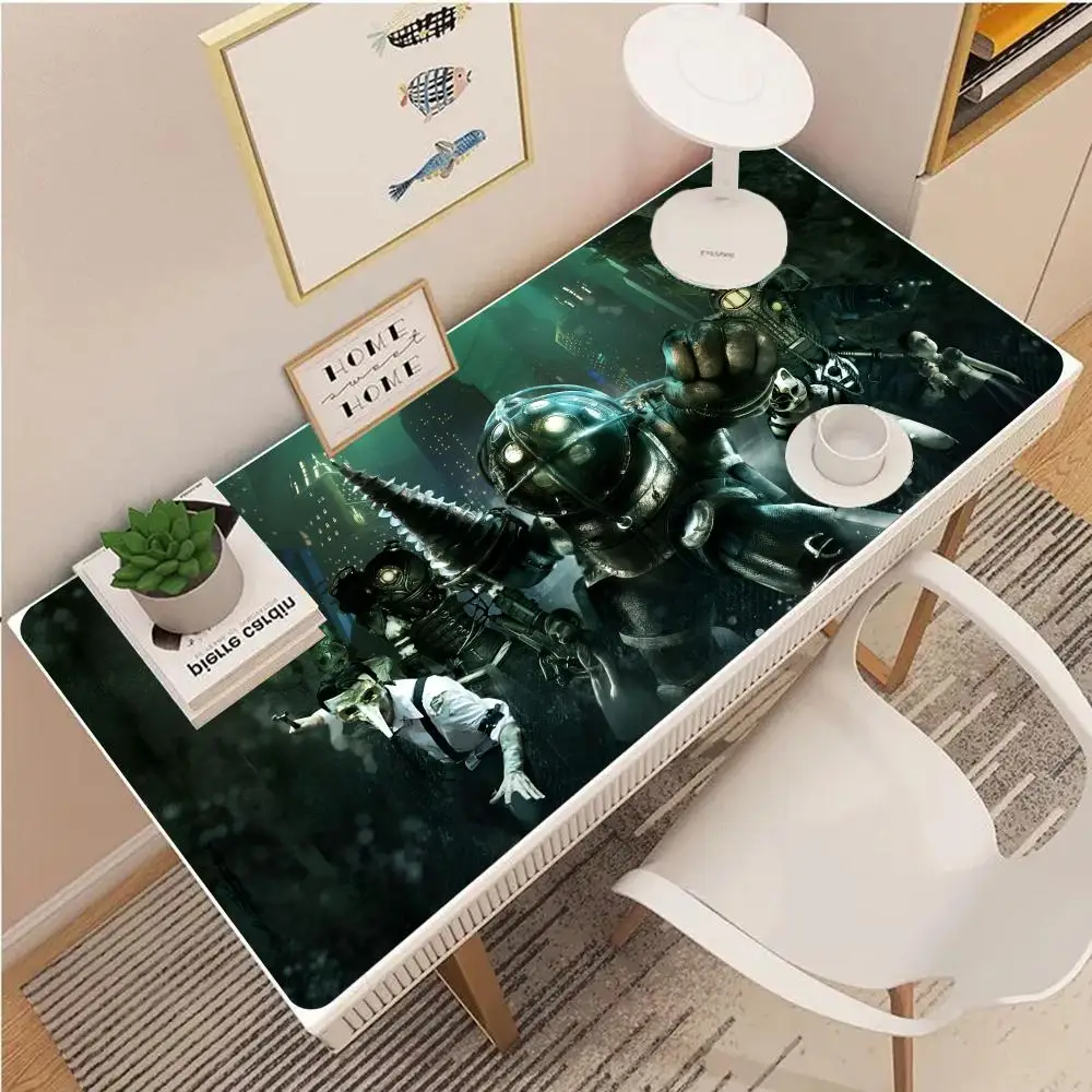 

B-BioShock Mousepad Mouse Pad Mouse Mat With Pad Prime Gaming XXL Keyboard Pad Stitch Padding Mat