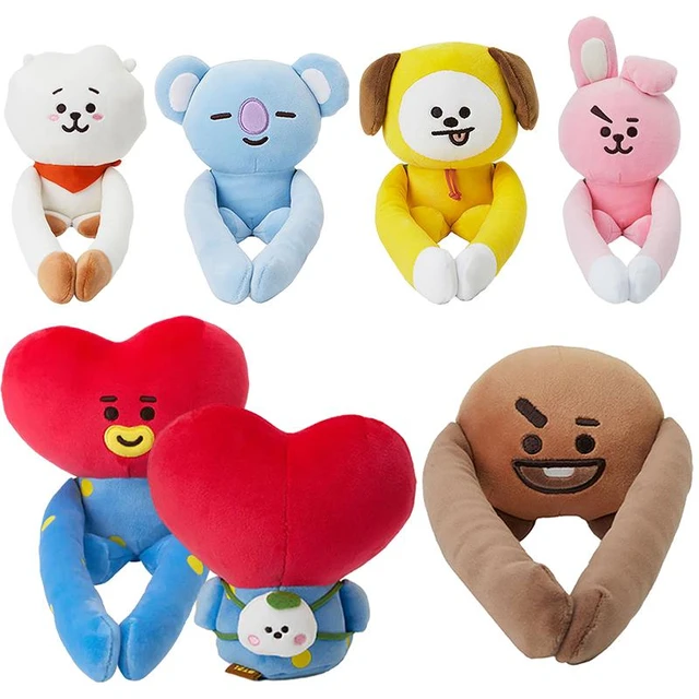 Line Friends Bt21 Kawaii Plush Toys Anime Tata Mang Koya Rj Shooky Chewy  Chewy Chimmy Series Creative Large Magnet Doll Gifts - AliExpress