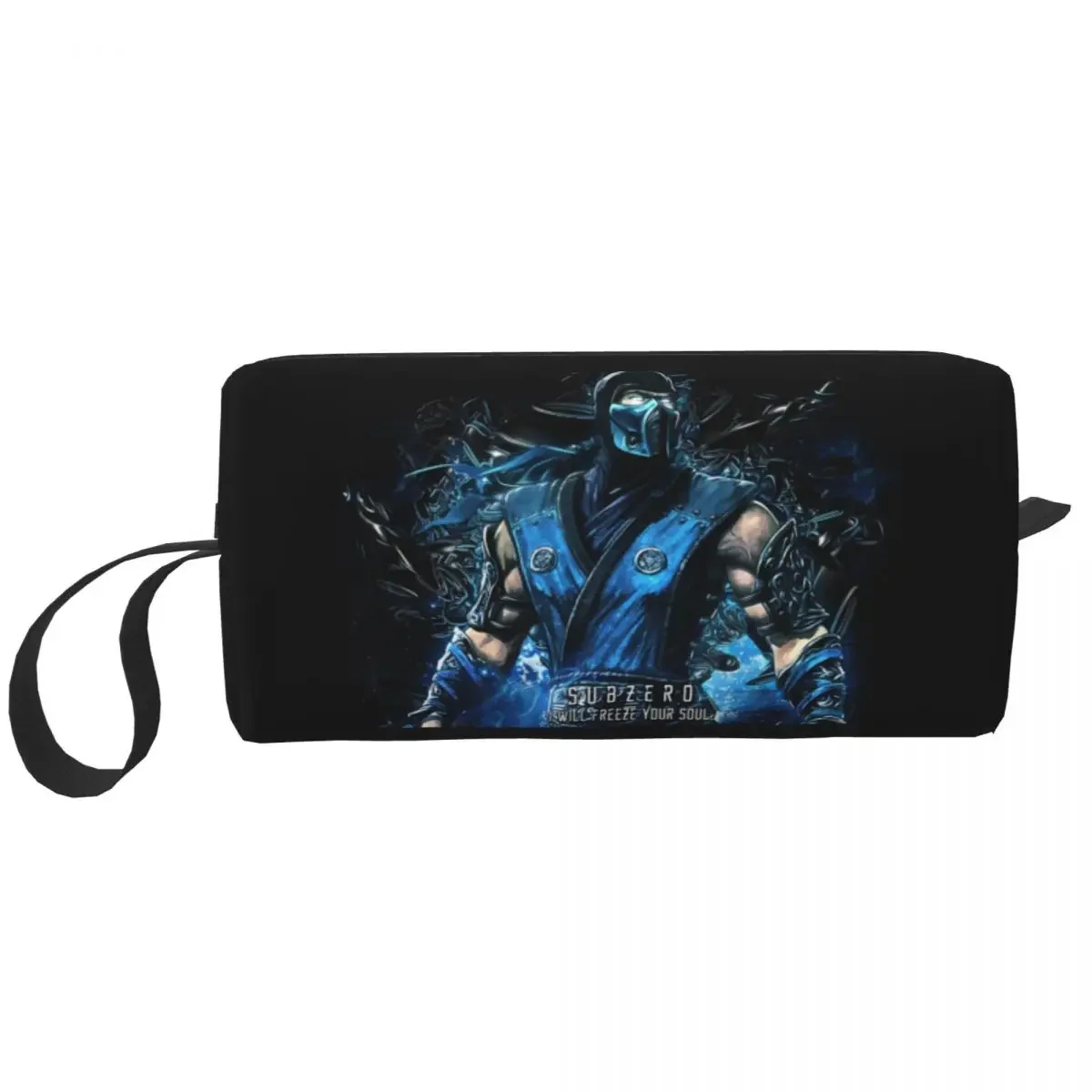 Mortal Kombat Subzero Makeup Bag Per Le Donne Travel Cosmetic Organizer Fashion Scorpion Game Storage Borse Da Toilette