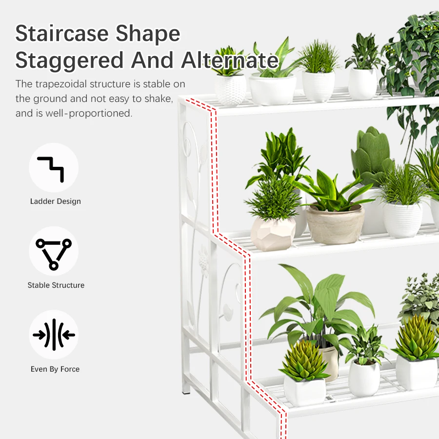 Plant Stand Iron Shelves Flower Floor Multi-layer Balcony Living Room Flower Pot Rack Estantes Para Plantas storage rack plant stand