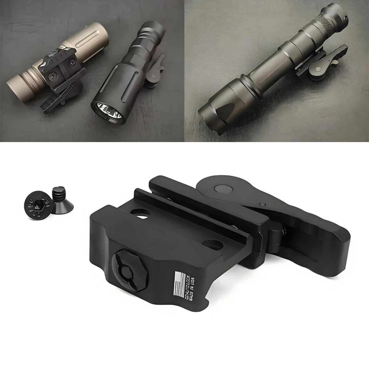 Tactical M300 M600 M600C Scout Light Mount Quick Lnstall Remove Base For PL -V2 20mm Picatinny Rail KW Light Weapon Accessories