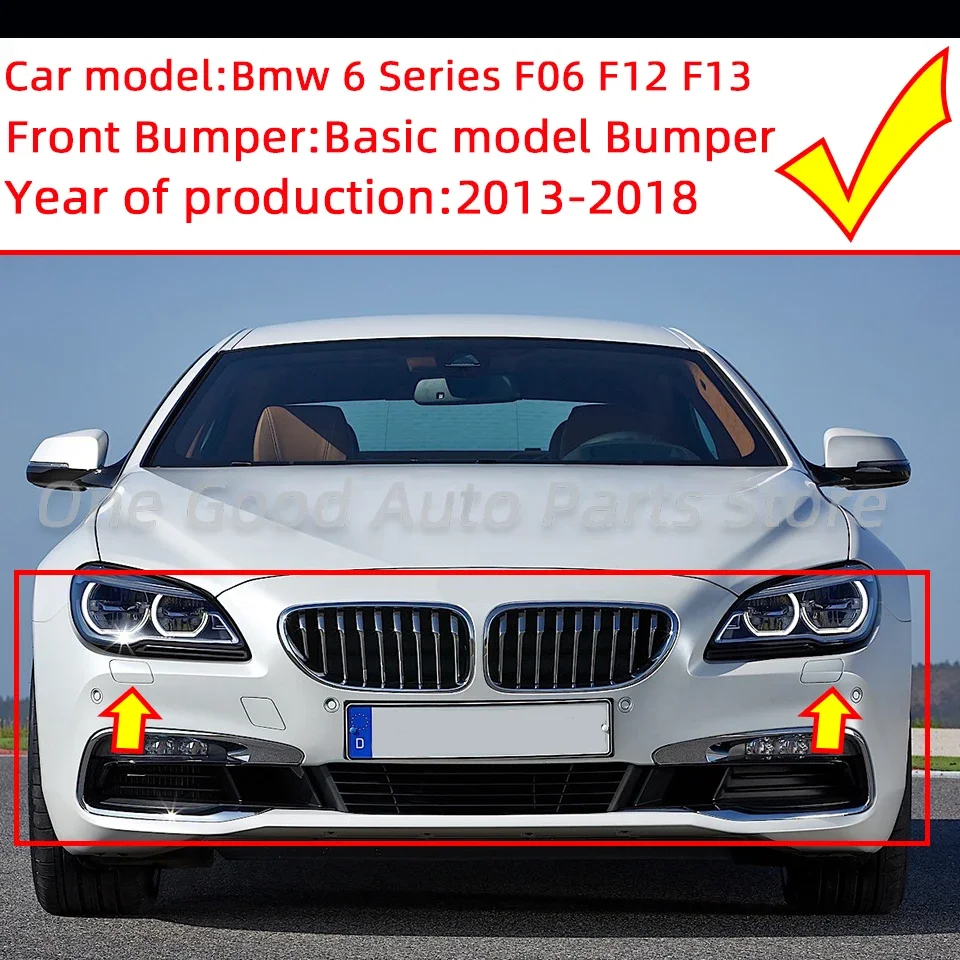 Auto Parts Headlight Washer Nozzle Cap For BMW F06 F12 F13 6 Series 2012- Sprayer Cover Trim Washer Jet Shell Painted