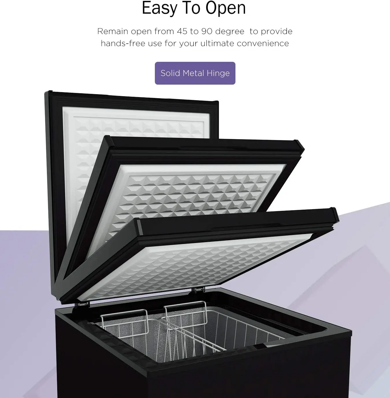 Chest Freezer Free-Standing Top Door Freezers 6.8℉ To -4℉ (Black 3.5 Cubic Feet) Best Storage Space Easy Temperature Regulation