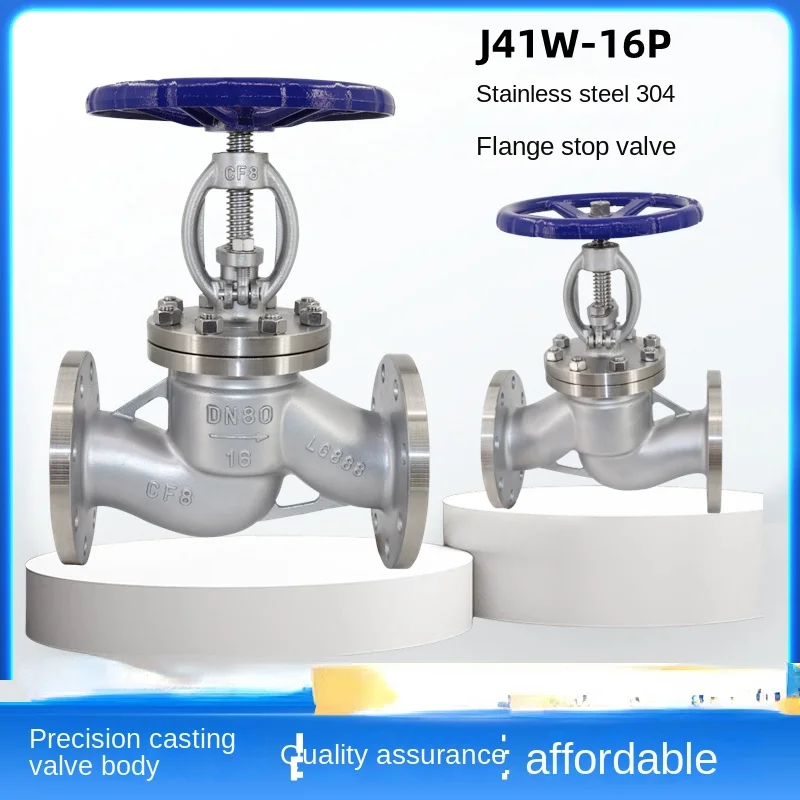 

304 Stainless Steel Steam Flange Stop Valve J41W-16P High Temperature Resistant High Pressure Hand Wheel Valve