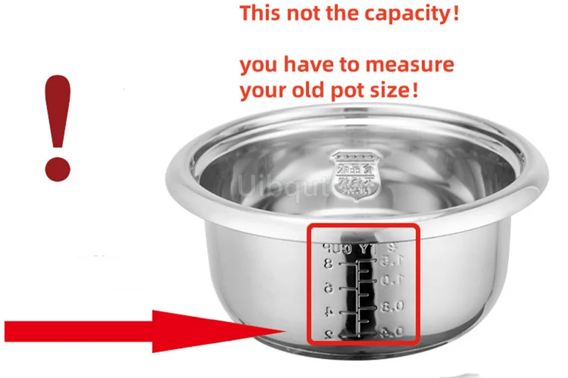 304 Stainless Steel Rice Cooker Inner Container Non stick Replacement Accessorie