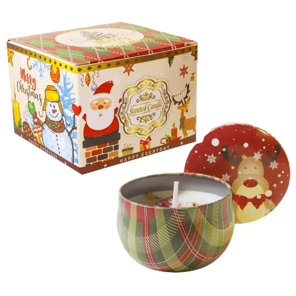 Festive Aromatherapy Candle Jar - Smokeless, Romantic Christmas Scented Decor Gift