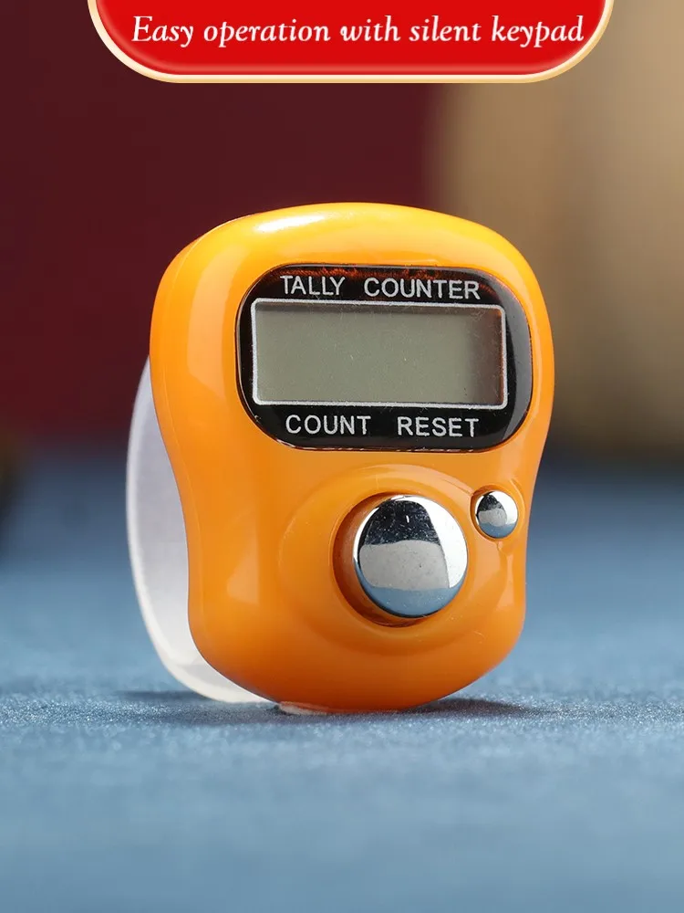 10pcs I30 Electronic Counter Ring Hand Press Mechanical Digital Screen Display Counter Random Color