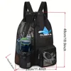 45L Swim Mesh Backpack with Wet Pocket - Leakproof Zip, Fast Dry Ideal for Swimming/Beach/Camping/Gym, Separate Dry&Wet 3