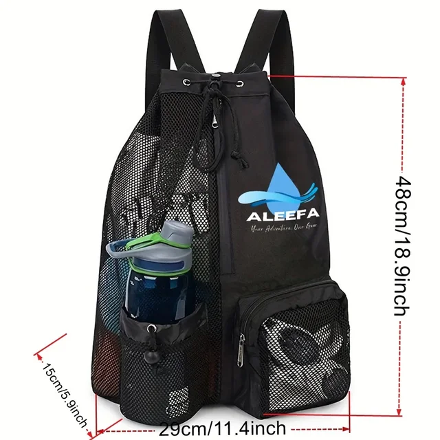 45L Swim Mesh Backpack with Wet Pocket - Leakproof Zip, Fast Dry Ideal for Swimming/Beach/Camping/Gym, Separate Dry&Wet 3